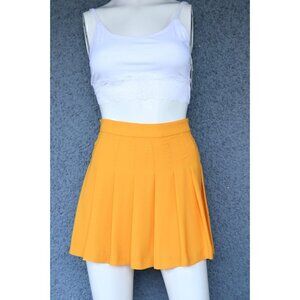 Sunday Best Womens Size 0 Yellow Olive Micro Pleated Skirt High-Waisted Mini $88